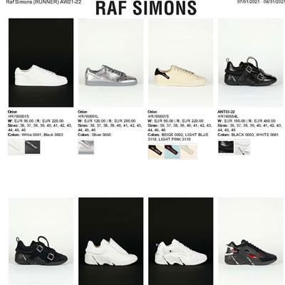 2021秋冬_Raf Simons 鞋子_欧洲大牌资料