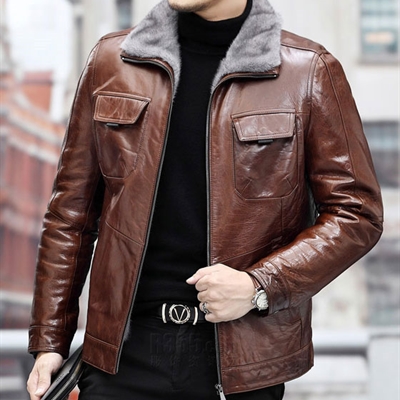 市场上装-皮衣-商务皮衣