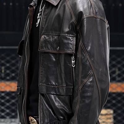 市场上装-皮衣-商务皮衣