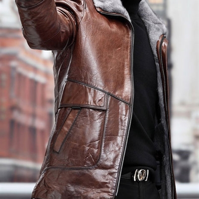 市场上装-皮衣-商务皮衣