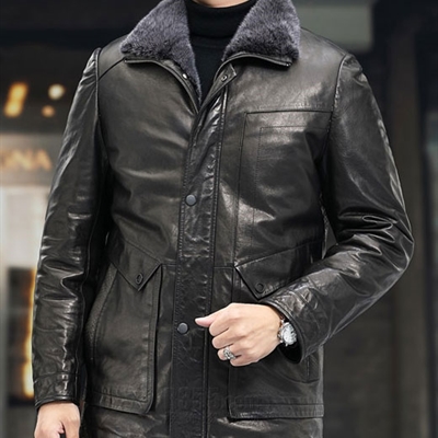 市场上装-皮衣-商务皮衣