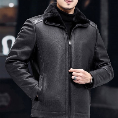 市场上装-皮衣-商务皮衣