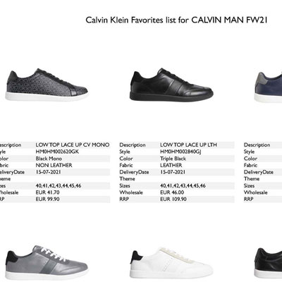 2021秋冬_Calvin Klein 鞋子_欧洲大牌资料