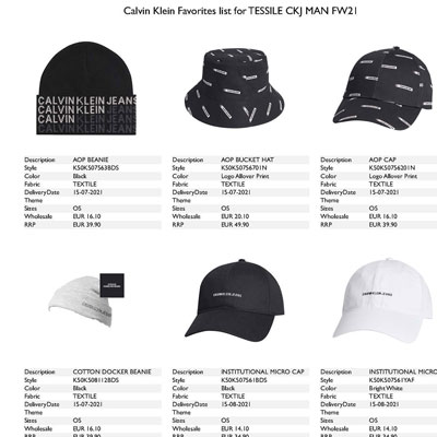 2021秋冬_Calvin Klein Jeans 配件_欧洲大牌资料