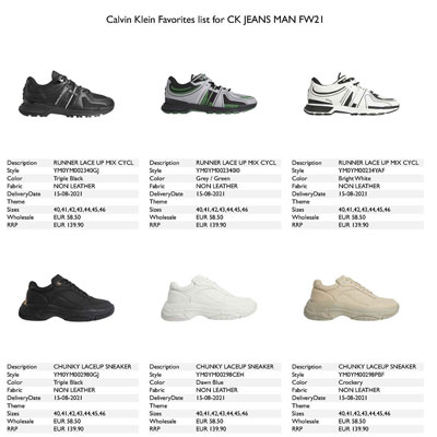 2021秋冬_Calvin Klein Jeans 鞋子_欧洲大牌资料