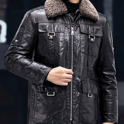 市场上装-皮衣-商务皮衣