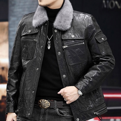 市场上装-皮衣-商务皮衣
