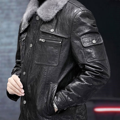市场上装-皮衣-商务皮衣