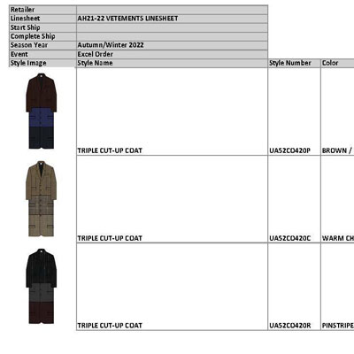 2021秋冬_Vetements _欧洲大牌资料