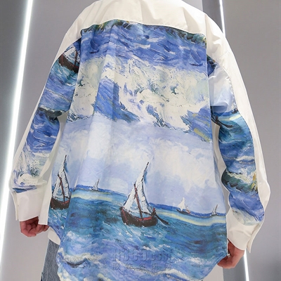 市场上装-衬衫-微潮衬衫