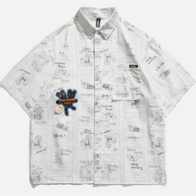 市场上装-衬衫-微潮衬衫