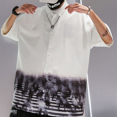 市场上装-衬衫-微潮衬衫