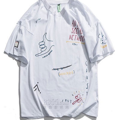 市场上装-T恤-微潮T恤