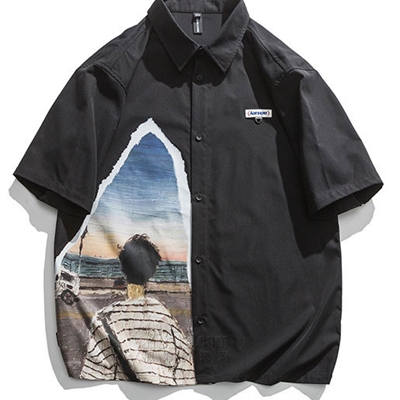 市场上装-衬衫-微潮衬衫