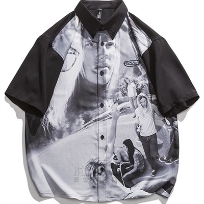 市场上装-衬衫-微潮衬衫