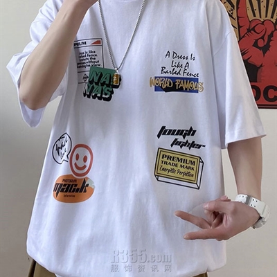 市场上装-T恤-微潮T恤