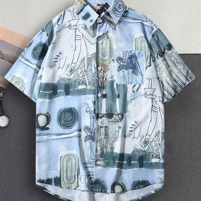 市场上装-衬衫-微潮衬衫