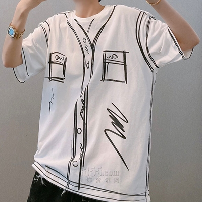 市场上装-T恤-微潮T恤
