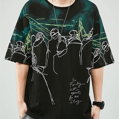 市场上装-T恤-微潮T恤