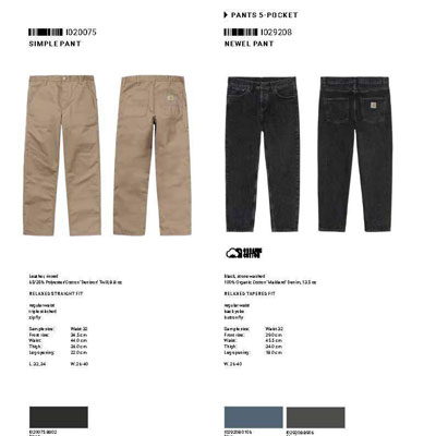 2022秋冬_Carhartt_休闲裤_欧洲大牌资料
