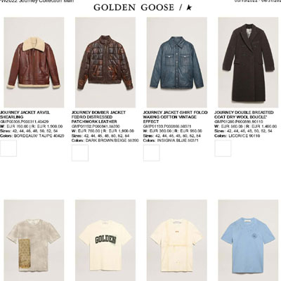 2022秋冬_Golden Goose_服装_欧洲大牌资料