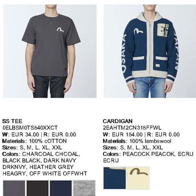 2022秋冬_Evisu_ 服装_ 欧洲大牌资料