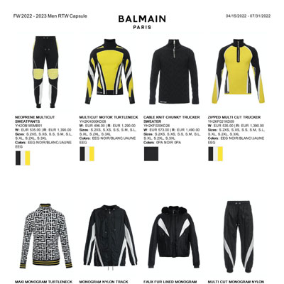 2022秋冬_Balmain_ 欧洲大牌资料