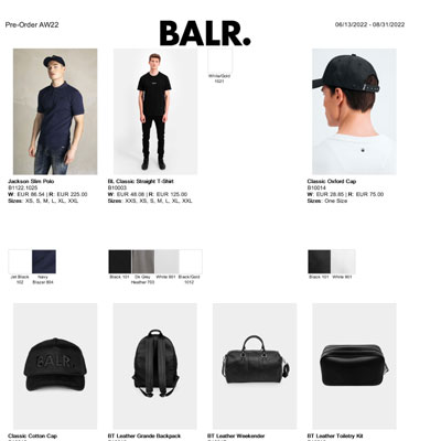 2022秋冬_BALR_ 欧洲大牌资料