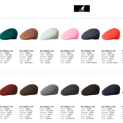  2022秋冬_Kangol 配件_欧洲大牌资料