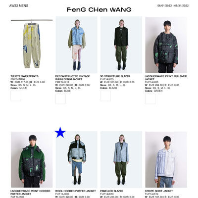 2022秋冬_Feng Chen Wang_服装_欧洲大牌资料