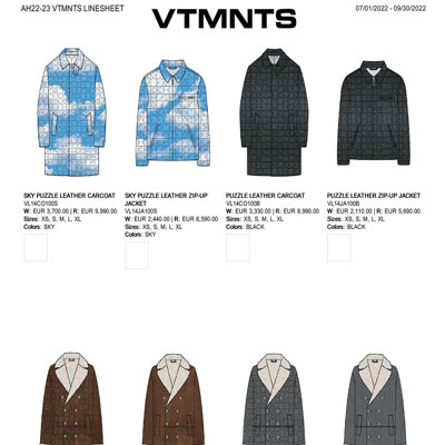 2022秋冬_Vtmnts_服装1_欧洲大牌资料
