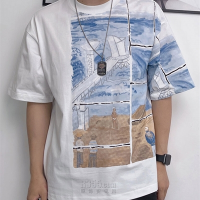 市场上装-T恤-微潮T恤