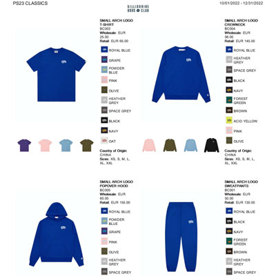 2023春夏_Billionaire Boys Club_欧洲大牌资料