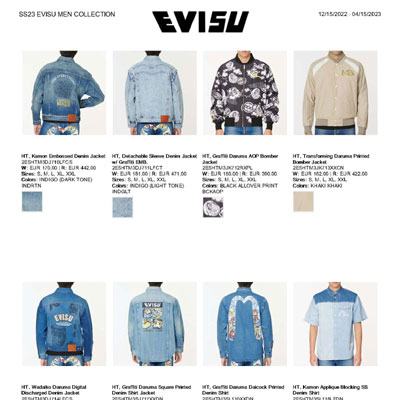 2023春夏_Evisu_服装_欧洲大牌资料