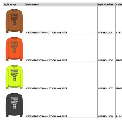 2023春夏_VETEMENTS_服装_欧洲大牌资料