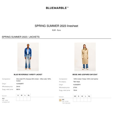 2023春夏_Bluemarble_服装_ 欧洲大牌资料
