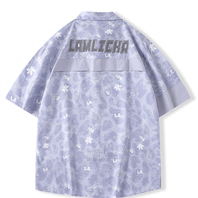 设计师品牌-短袖-微潮衬衫
