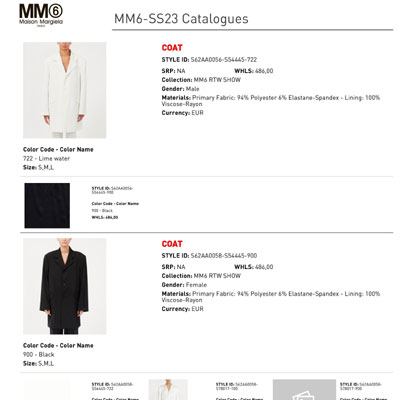 2023春夏_MM6 Maison Margiela_服装_欧洲大牌资料