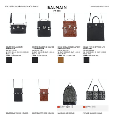 2023秋冬_Balmain_配件_欧洲大牌资料