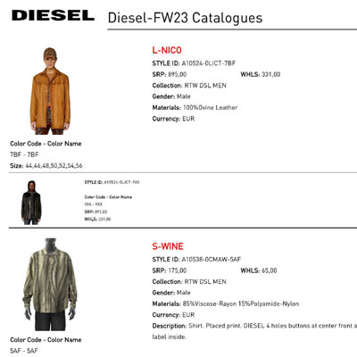 2023秋冬_Diesel _服装_ 欧洲大牌资料	