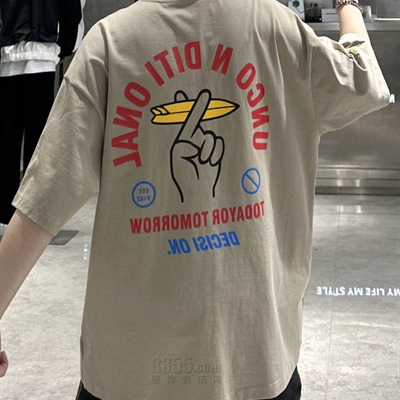 市场上装-T恤-微潮T恤