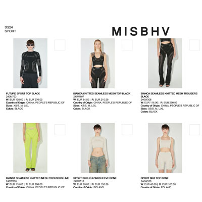 2024春夏_MISBHV_服装_欧洲大牌资料