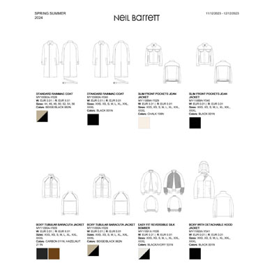 2024春夏_Neil Barrett_服装_欧洲大牌资料