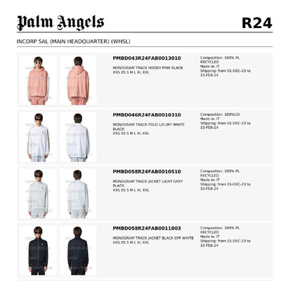 2024春夏_Palm Angels_服装_欧洲大牌资料