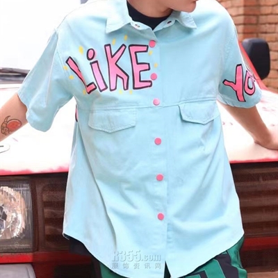 市场上装-衬衫-微潮衬衫