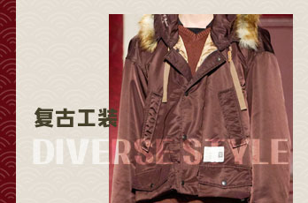 秋冬复古工装棉衣羽绒服
